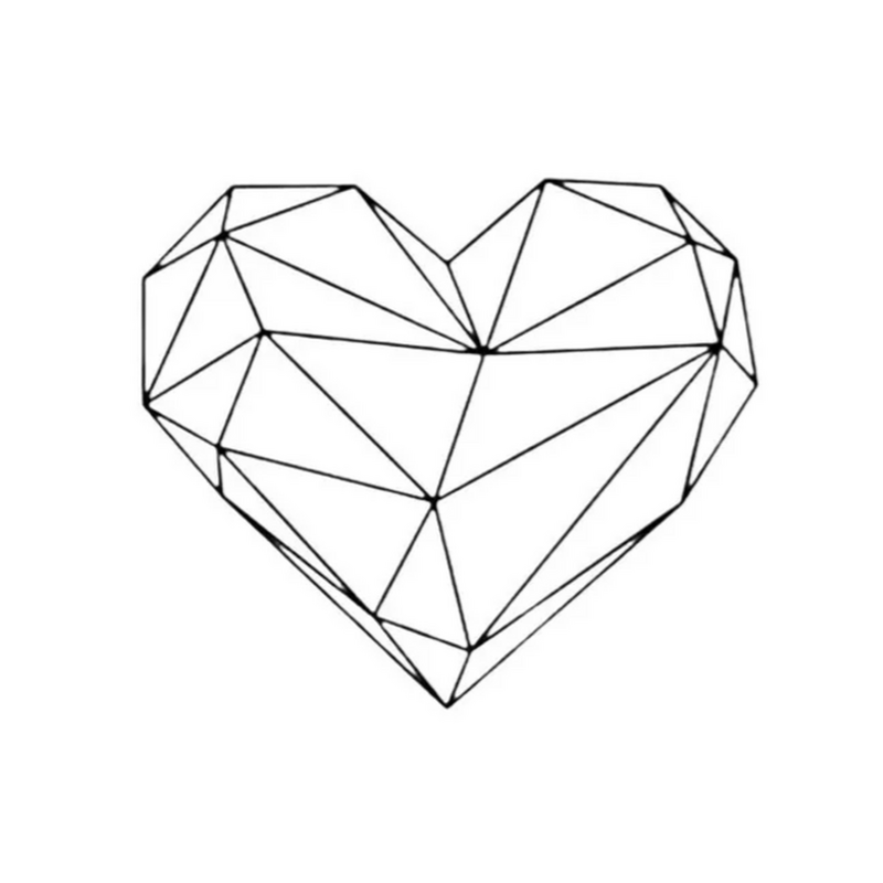 Figura Geométrica Corazón Cuadro Pared Decoración (hierro)