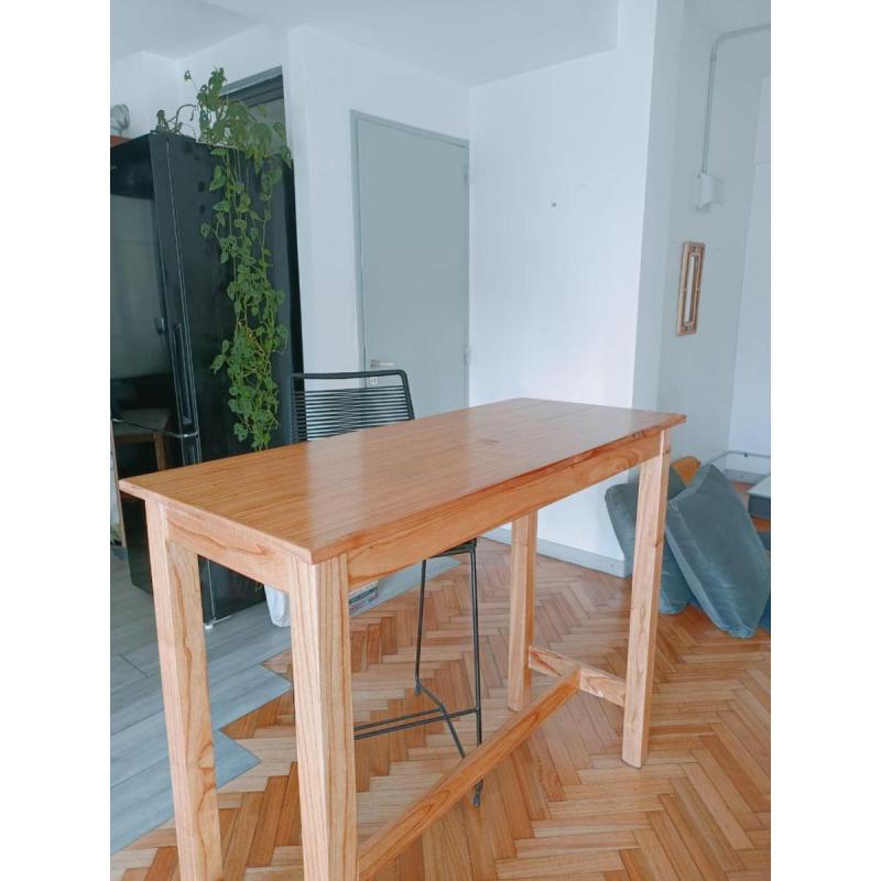 Mesa alta desayunador de madera