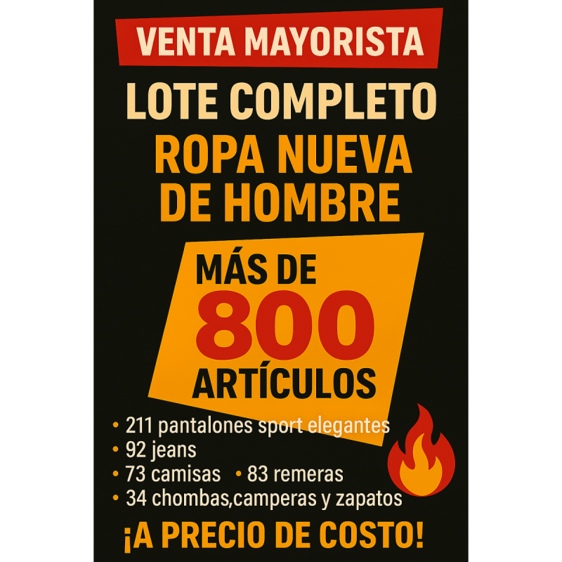 Venta Lote Completo Indumentaria Nueva