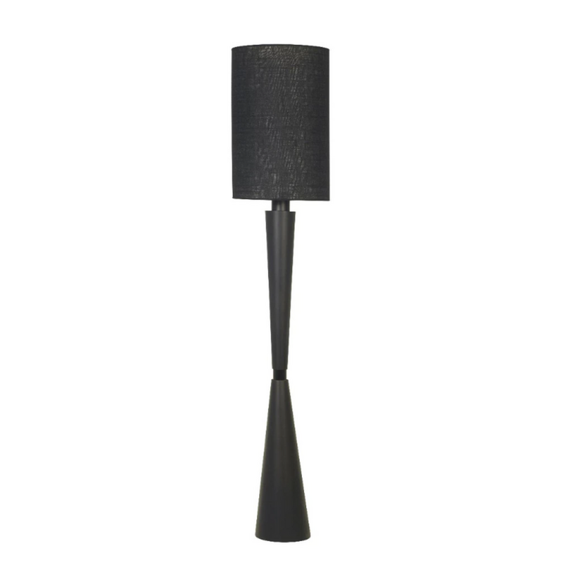 Lámpara de Pie Ancona en Madera Paraiso maciza con separador en cromo , colores en negro, paraiso , 