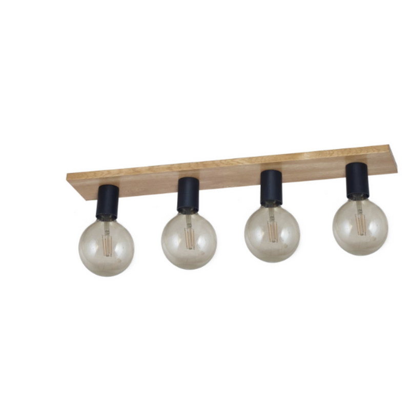 Plafón "TOULON" Rectangular con 4 Luces E27