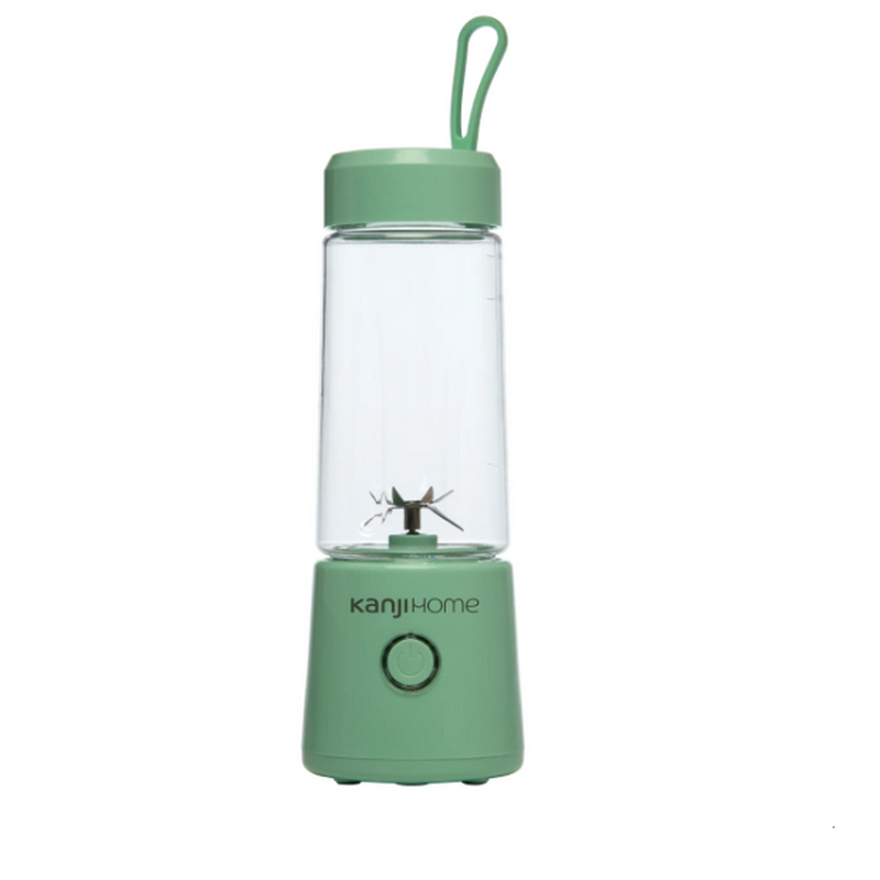 Licuadora Portátil Kanji Usb Verde, blanca, negra o rosa con 6 cuchillas 380ml