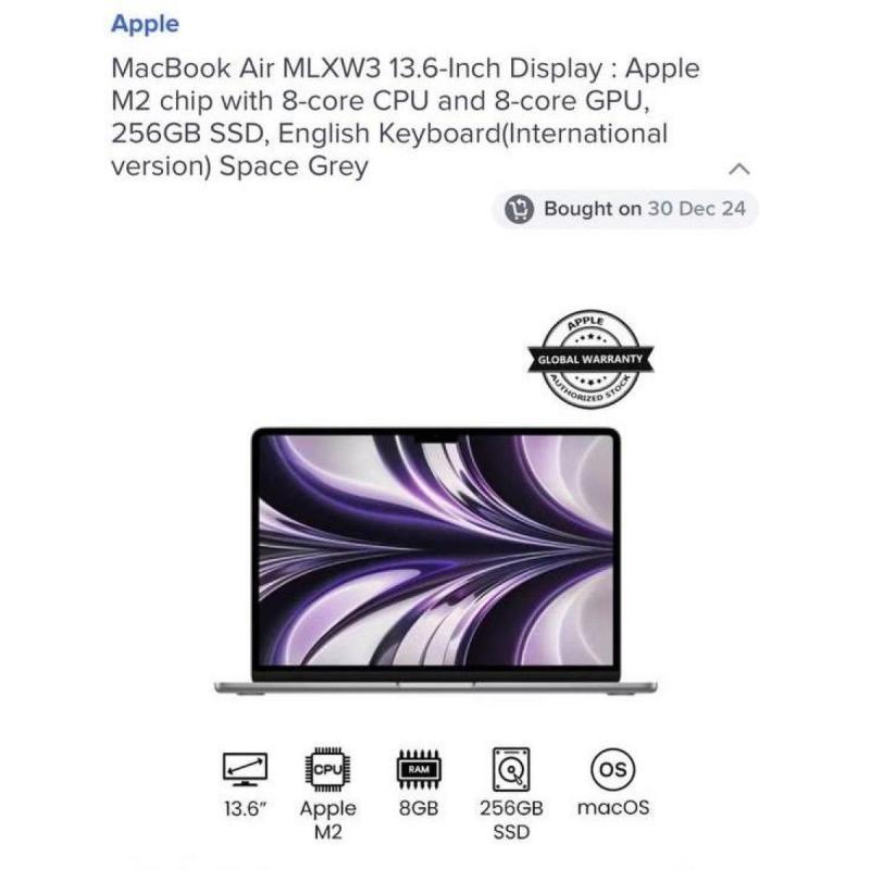 Macbook Air 13.6 inches 256GB SSD