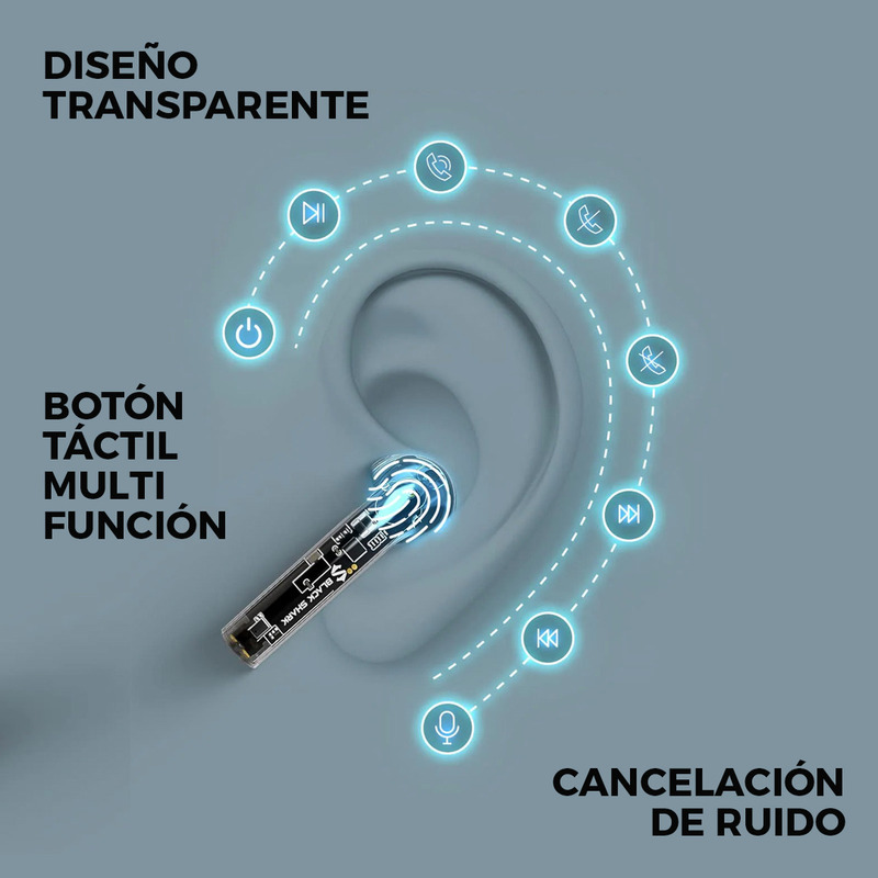 Auriculares Transparentes In-Ear Black Shark Lucifer T14 - Tecnología y Estilo - 2
