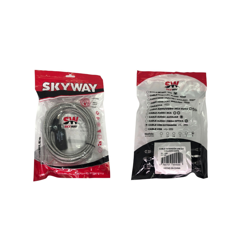 Cable de Extensión USB 2.0 Activo 10 Metros - SKYWAY GM 3399 - 2