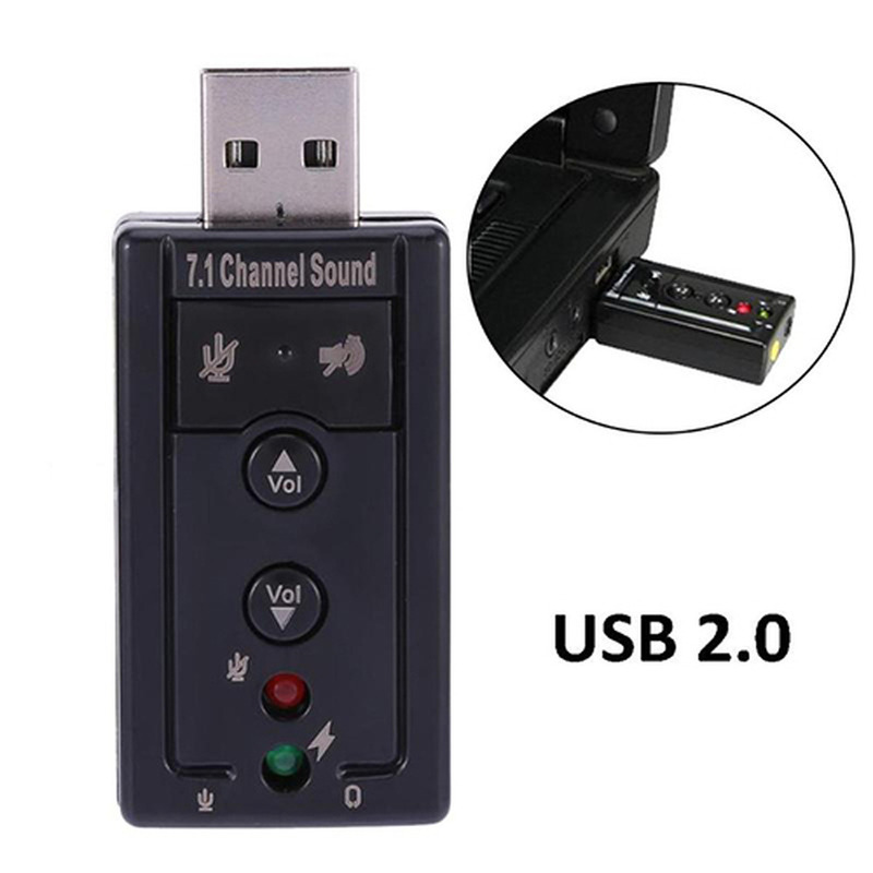 Placa De Sonido 7.1 Externa Usb 2.0 Pc Notebook Dj Audio Out - CO6- SKYWAY