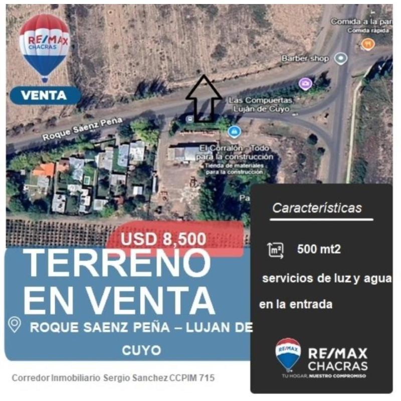 Terreno En Venta Roque Saenz PeÑa Lujan De Cuyo Usd 8.500