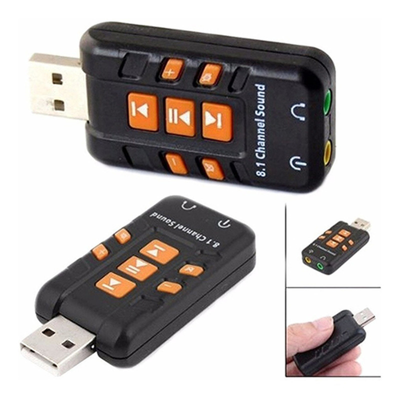 Placa De Sonido Usb 2.0 8.1 Audio Virtual Pc Notebook Dj C07- SKYWAY - 2