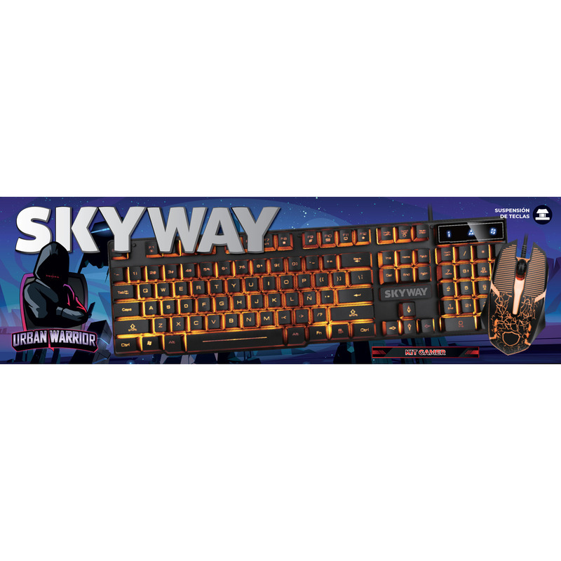 Kit Gamer Teclado 'Ñ' + Mouse | URBAN WARRIOR by SKYWAY | - 2