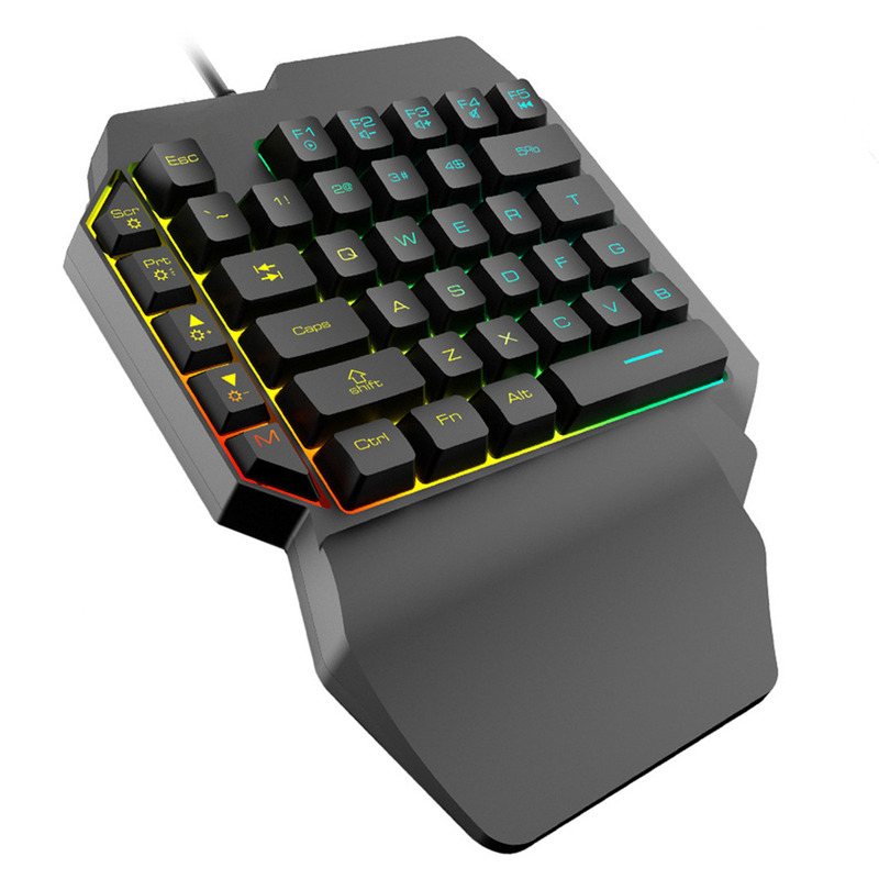 Teclado Gamer One Hand | TACTICAL by SKYWAY | Semi-Mecanico | Retroiluminado Rgb - 2