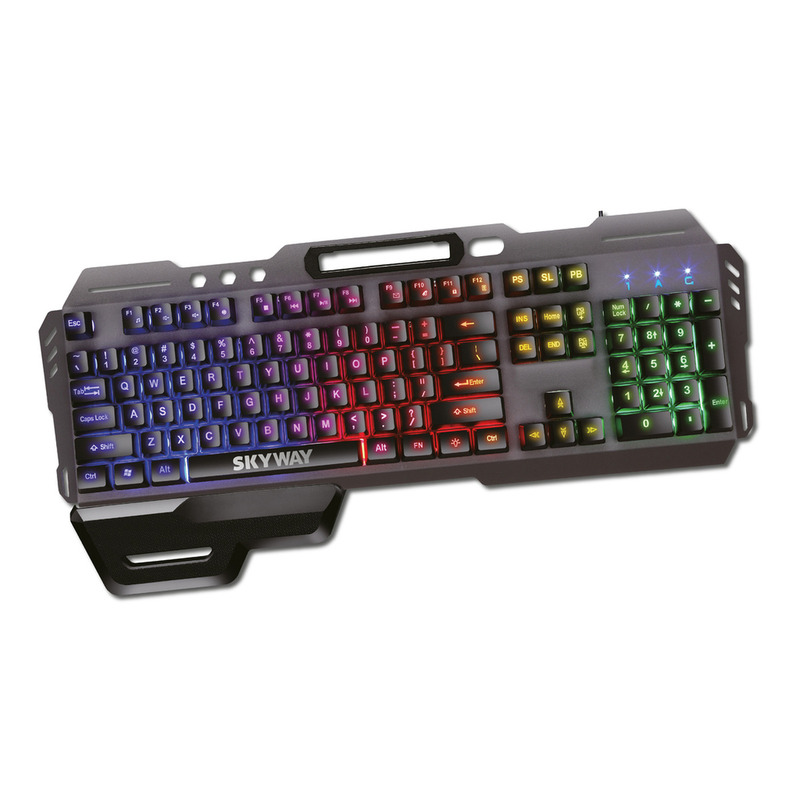 Teclado Gamer MADNESS Metal + Anti-Salpicaduras + Retroiluminado Led - 3