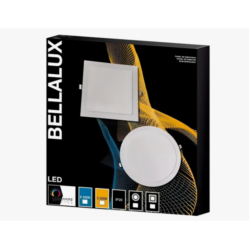 Panel Led Plafón Bellalux Embutir 18w 220v Luz Dia Color Blanco