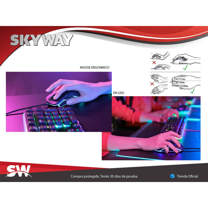 Kit Gamer Teclado 'Ñ' + Mouse | URBAN HECATE by SKYWAY | Impermeable + Retroilumniado Led - USB - 2