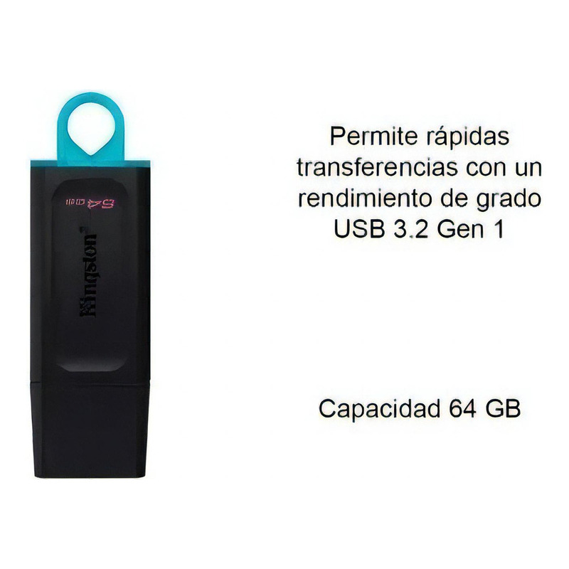 Pendrive Kingston Datatraveler Exodia Dtx/64 64gb 3.2 Gen Negro - 5