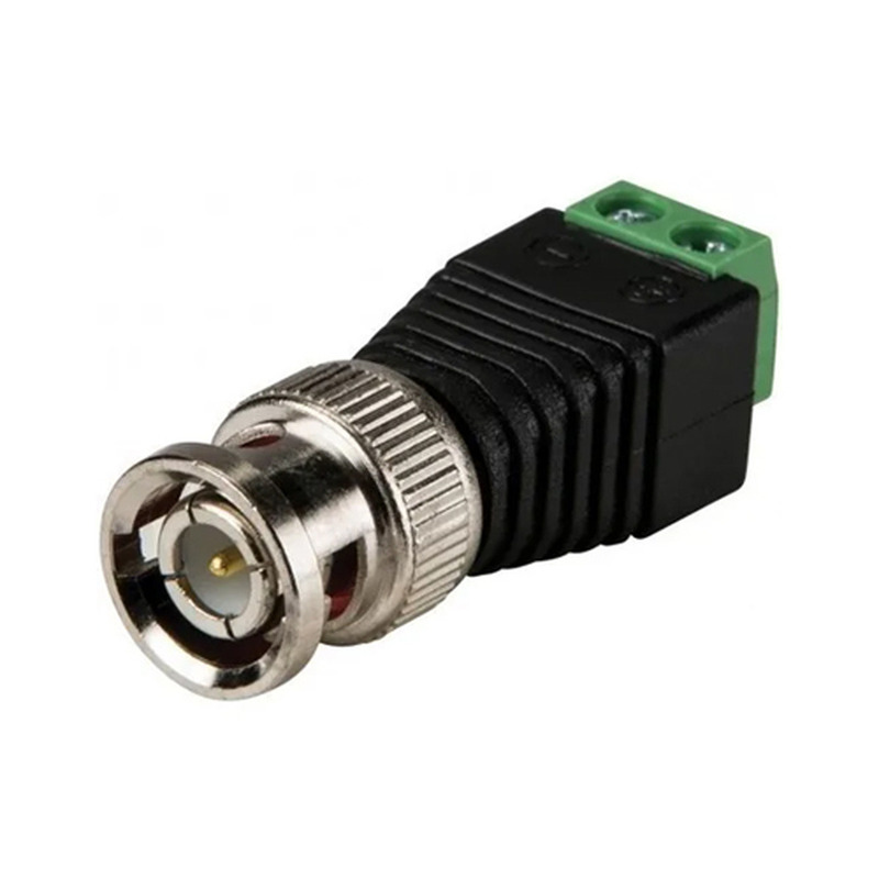 Conector Bnc Macho A Terminal Dc Apto Vídeo Dvr Balunes