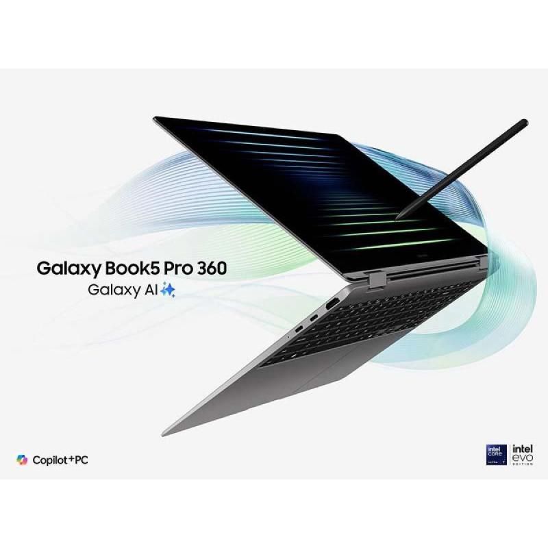 Ultrabook Samsung Galaxy Book5 Pro 360 16" Intel Core Ultra 7 Copilot+PC 47 TOPS 16GB 512GB NP964QHA