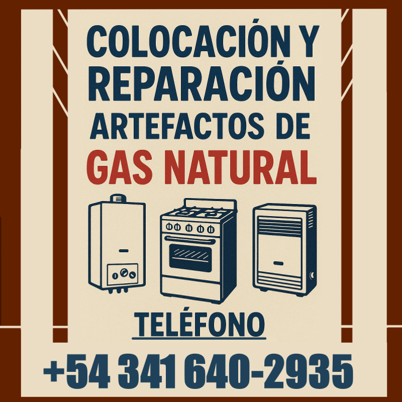 Instalacion, Reparacion y Revision de artefactos de gas