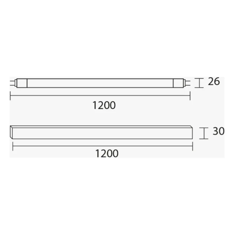 Tubo Led 16w 1.20mt Akai Luz Fria Luz Blanco Frío Blanco Frío - 2/3