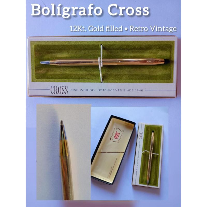 Lapicera Cross Oro 12Kt (Bolígrafo Roller) Retro Vintage