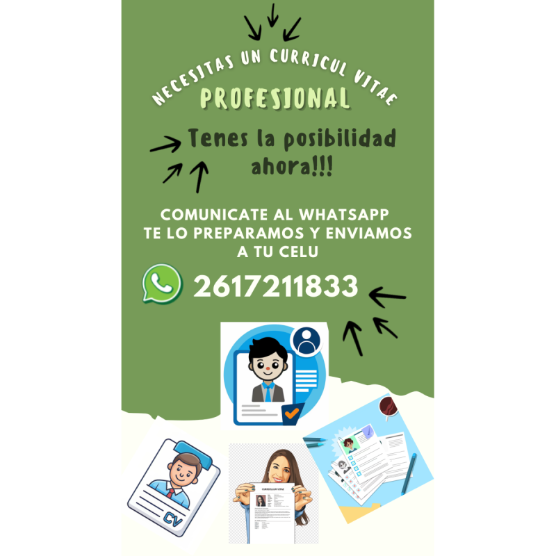 Confeccionamos curriculum vitae. Hace ese sueño realidad con el trabajo soñado