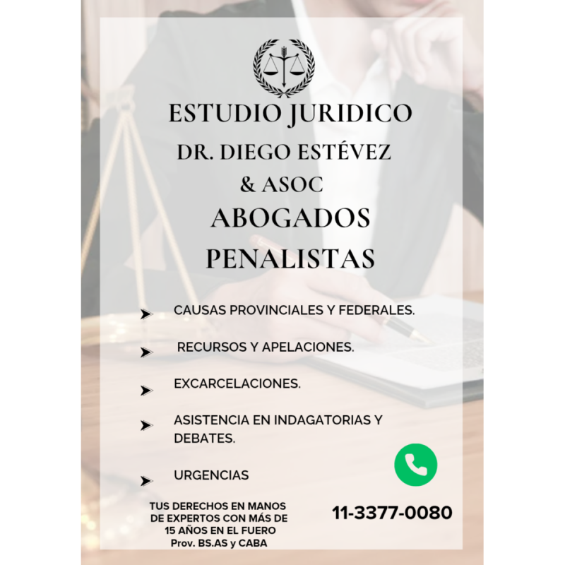 Abogado Penalista En Prov. De Bs.as Y Caba- Urgencias Penales 24 Hs