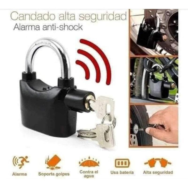 Candado de seguridad con alarma