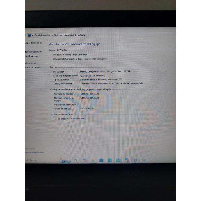 Vendo Notebook Acer 1tb de almacenamiento Procesador i7 7ma Generacion - 3
