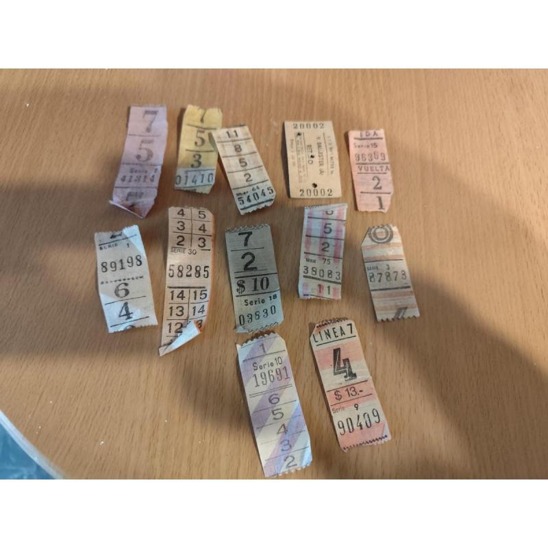 Antiguo Lote De Boletos De Papel Capicua