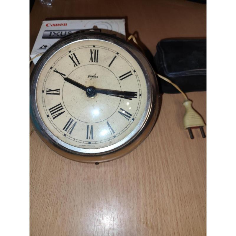Antiguo Reloj De Pared Electrico Spencer