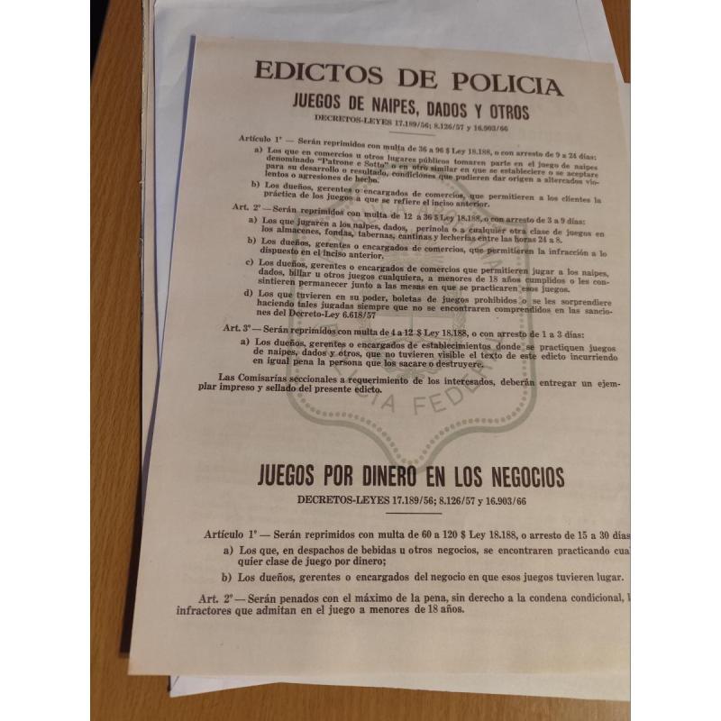 antiguos edictos policiales