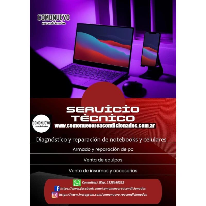 Servicio Técnico Notebooks Pc Celulares
