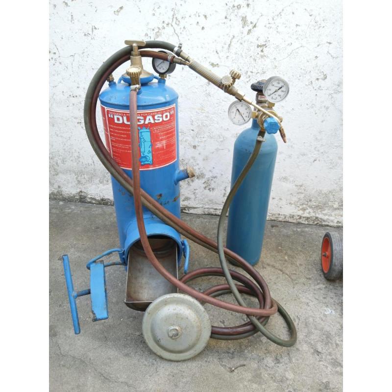 Soldadora autogena completa gasogeno y tanque de oxi marca liga.