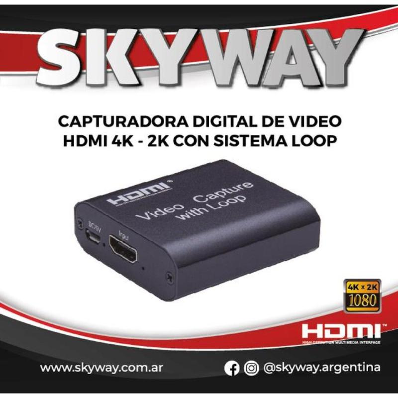 Capturadora de Video HDMI Digital 4K Loop – Modelo GM 6088