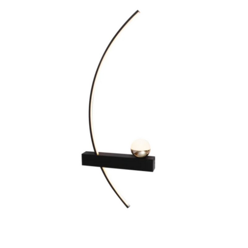 Aplique de Pared Montic LED 15W en Aluminio - Negro, 850mm x 200mm