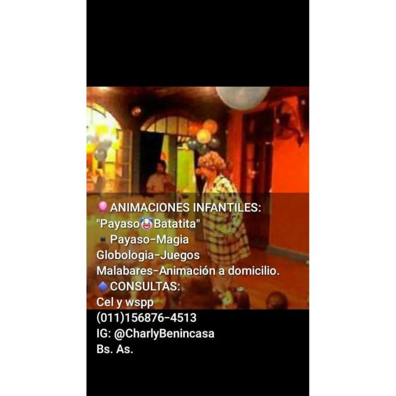 Payaso Bataita Animación infantil Mago Globología C.A.B.A.