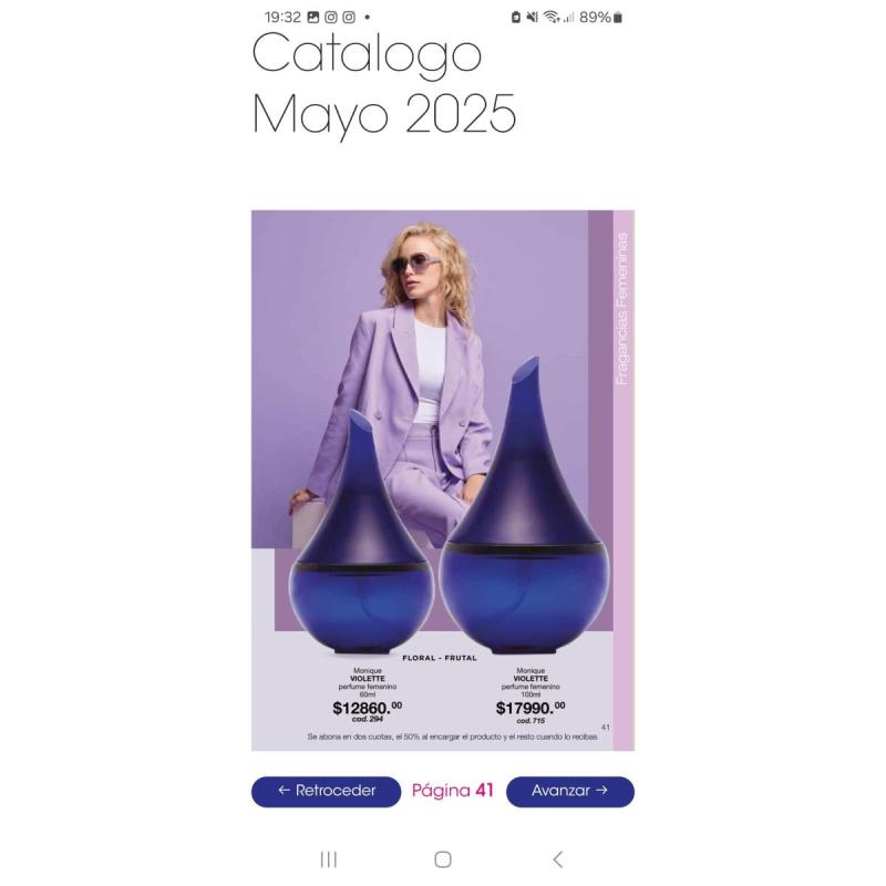 Ventas  de perfumes Monique Arnold