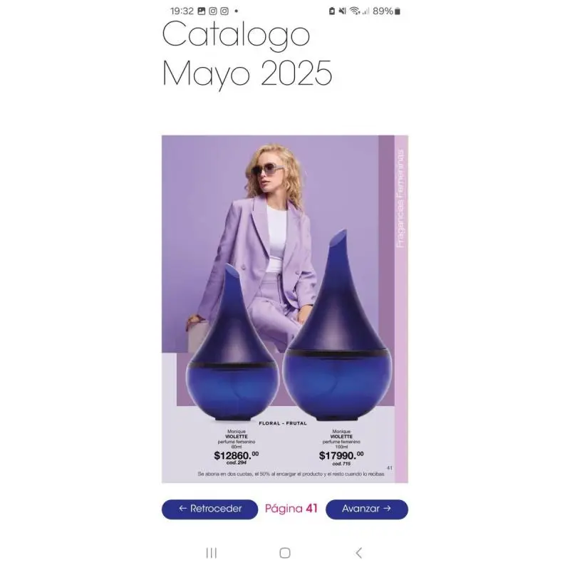 Ventas  de perfumes Monique Arnold