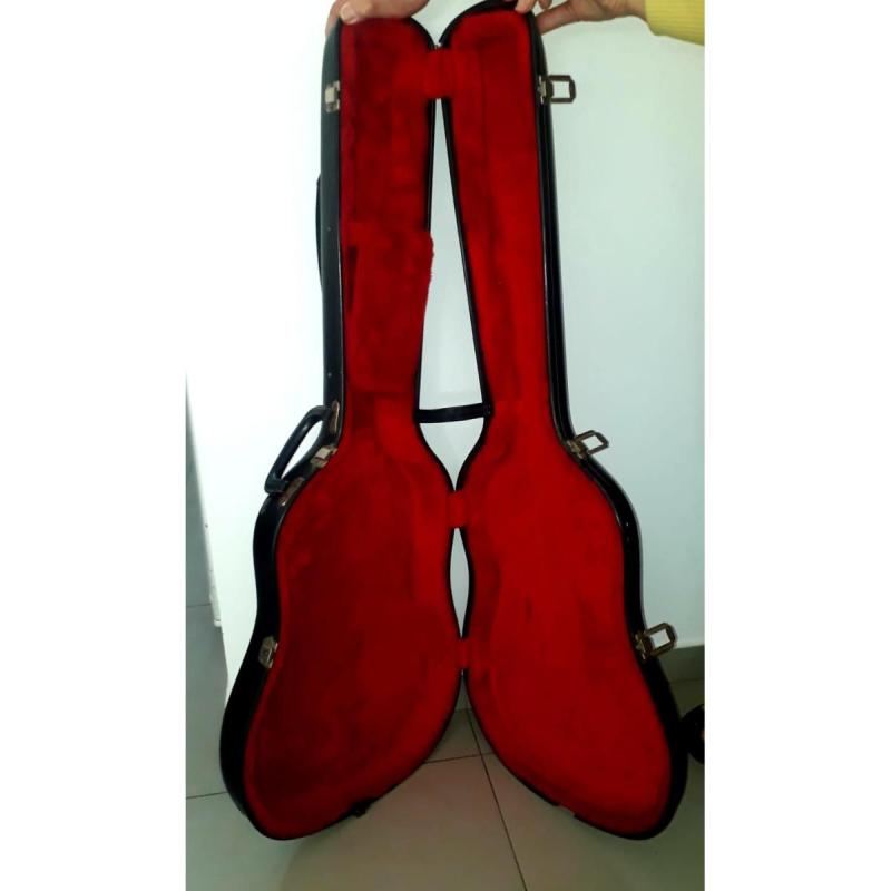 Estuche Rigido negro para Guitarra de media caja