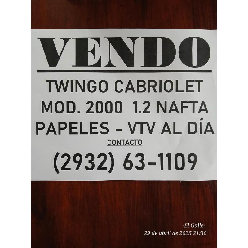 Venta twingo cabriolet mod 2000