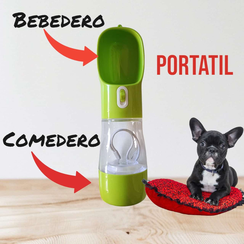 Portátil, Práctico y Elegante: El Bebedero-Comedero Ideal para tu Mejor Amigo