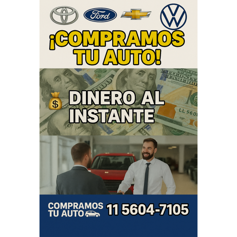 Necesitás dinero ya? Vendé tu usado al mejor precio