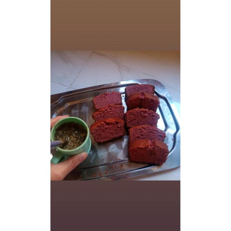 Budín red velvet  totalmente casero - 1/3