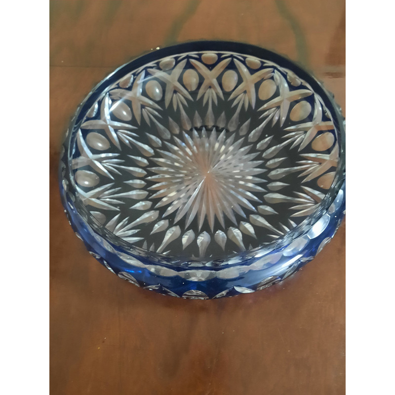 Centro de mesa de cristal de Murano azul - 3