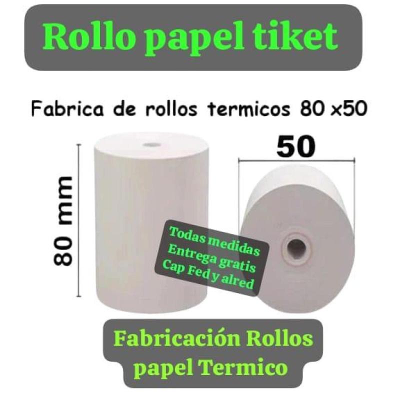 Rollos papel Tiket térmico 80x50 fabricación - 3