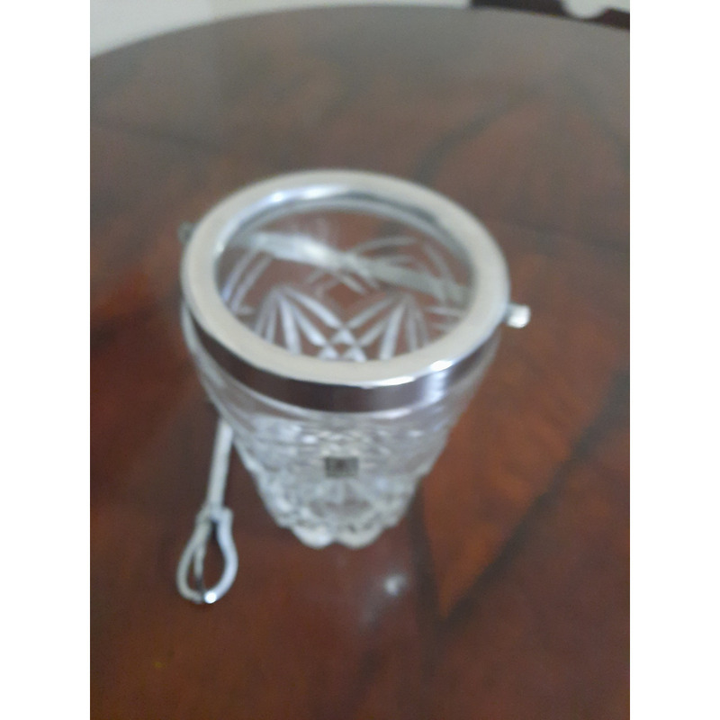 Hielera de cristal tallado a mano con cobertura de acero inoxidable - 2