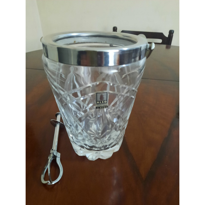 Hielera de cristal tallado a mano con cobertura de acero inoxidable - 3