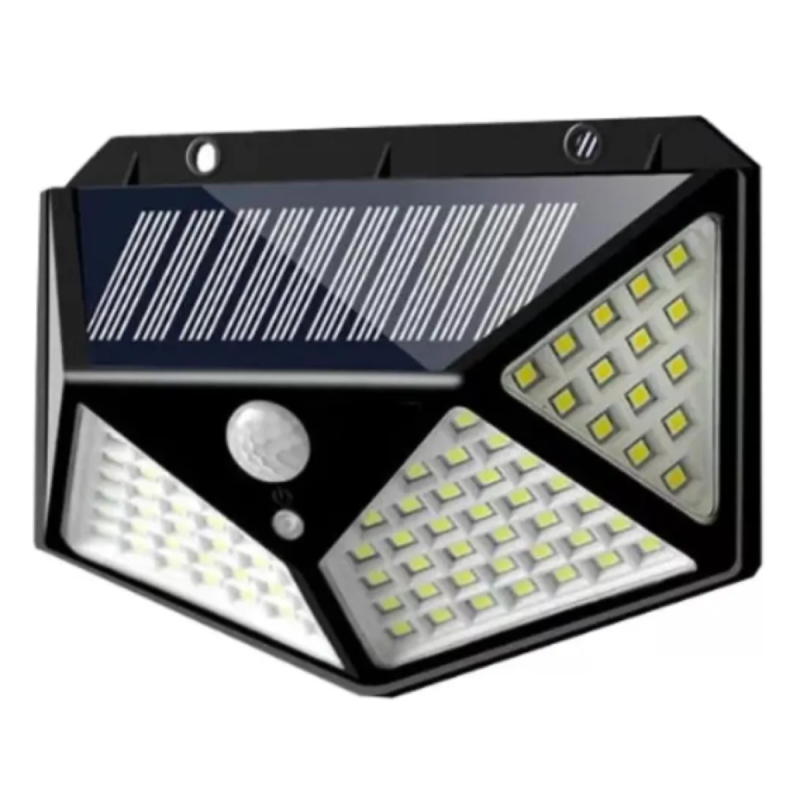 Panel Reflector Solar 100 Led Sensor Movimiento Negro