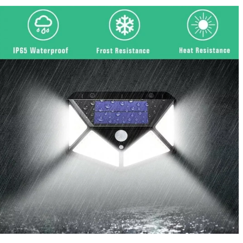 Panel Reflector Solar 100 Led Sensor Movimiento Negro - 5