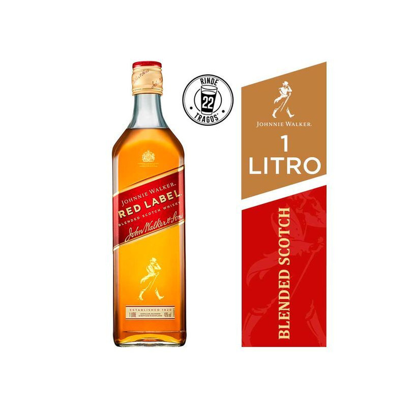 Whisky Johnnie Walker Red Label Botella 1 L
