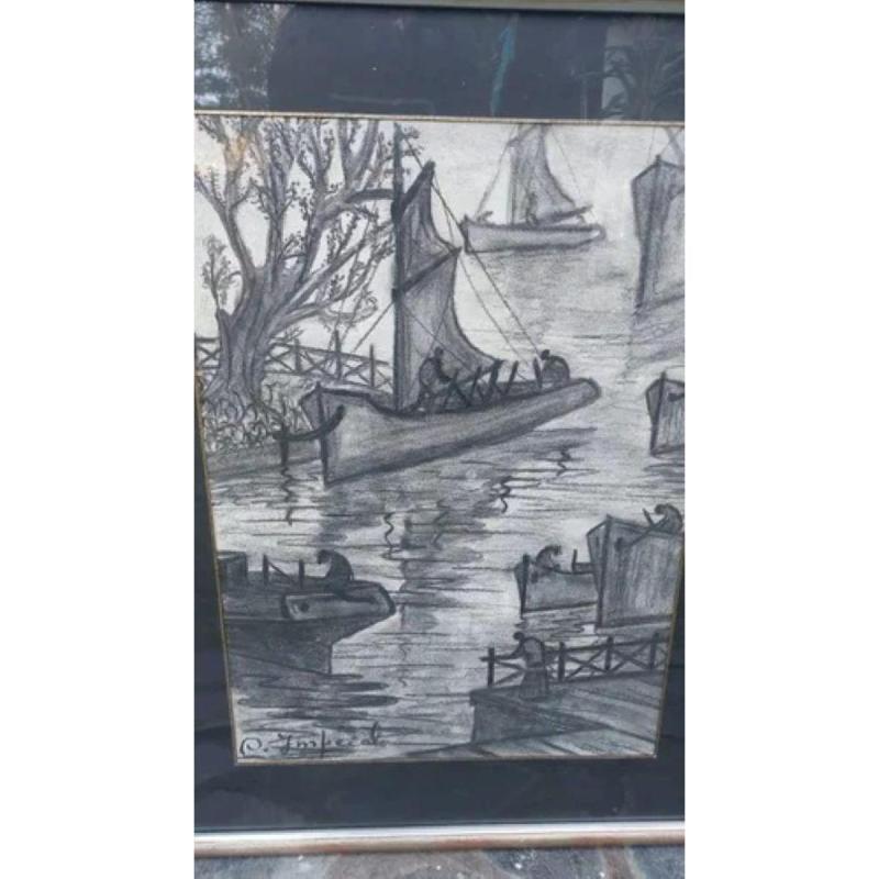 Cuadro Obra Carbonilla D Imperiale La Boca Consultar Stock (Usado) - 3/5